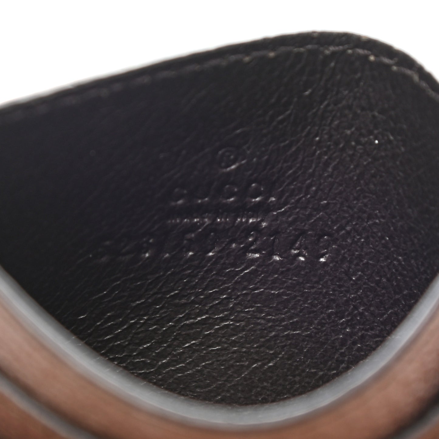 GG Supreme Monogram Ophidia Card Holder Brown