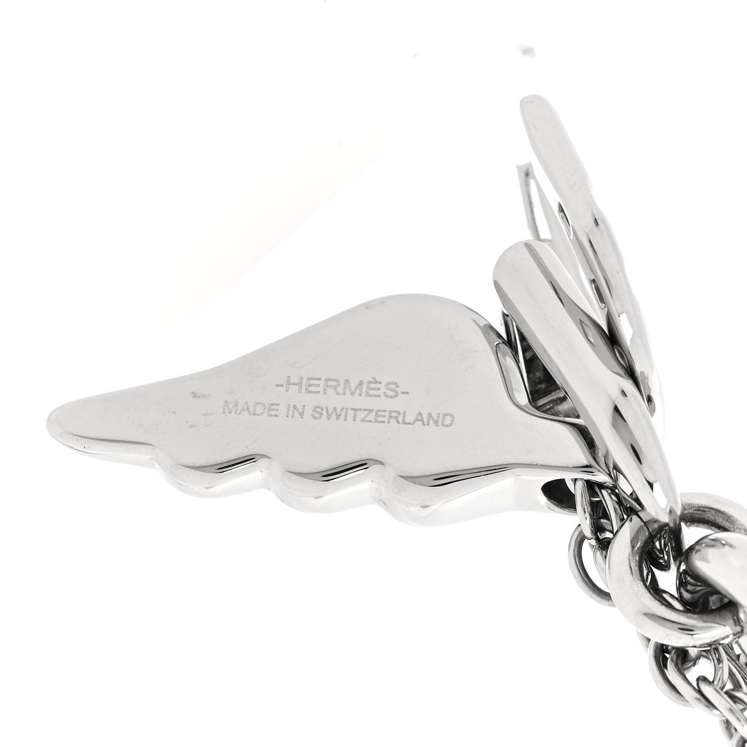 Hermes Palladium Bon Voyage Key Ring 3 of 4