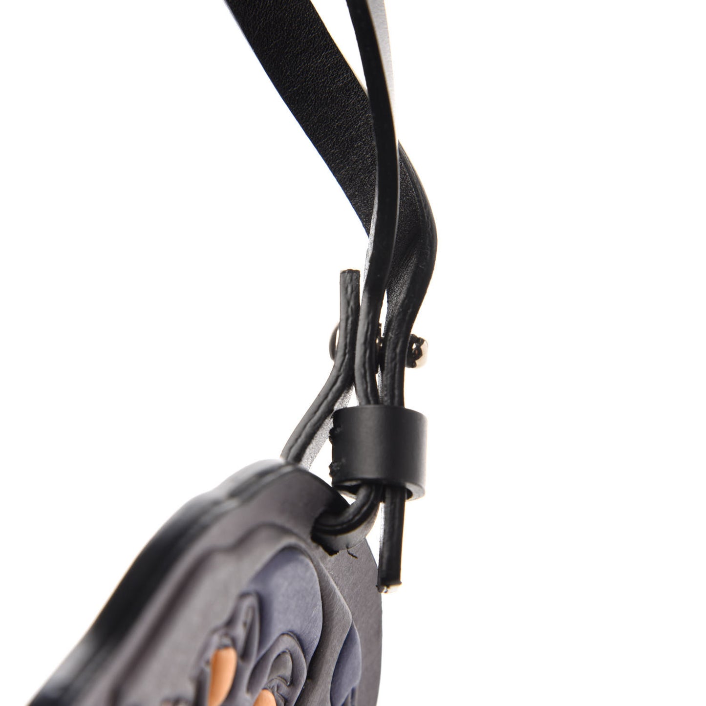 Calfskin Rottweiler Bag Charm Black