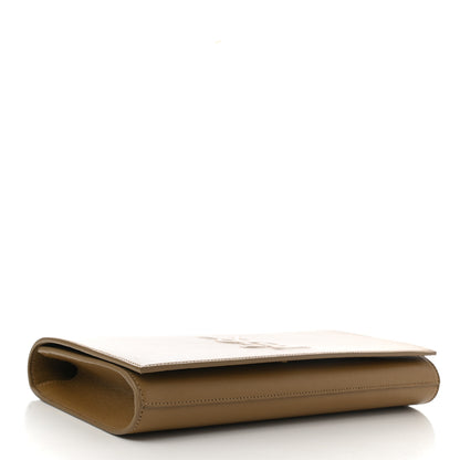 Saint Laurent Calfskin Monogram Large Belle De Jour Clutch Beige 4 of 7