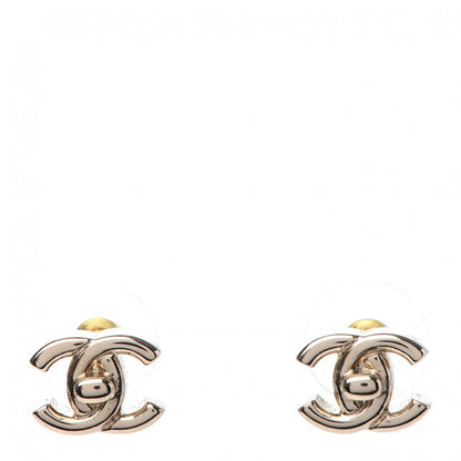 Chanel Metal CC Turnlock Earrings Gold 1 of 5