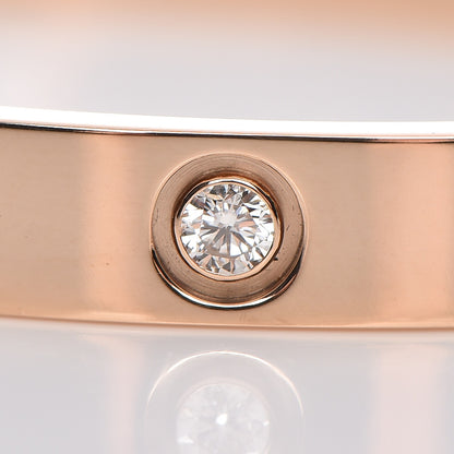 Cartier 18K Pink Gold 4 Diamond LOVE Bracelet 17 5 of 7