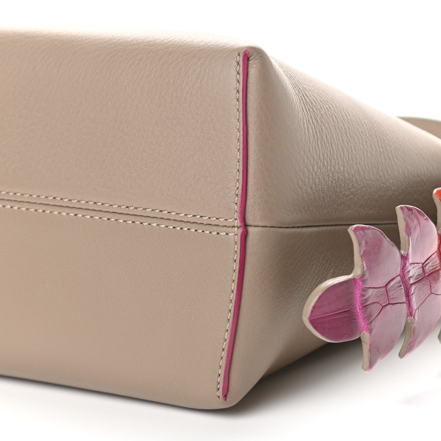 Vitello Dolce Croc Tail Medium By The Way Boston Bag Tortora Orange Pink