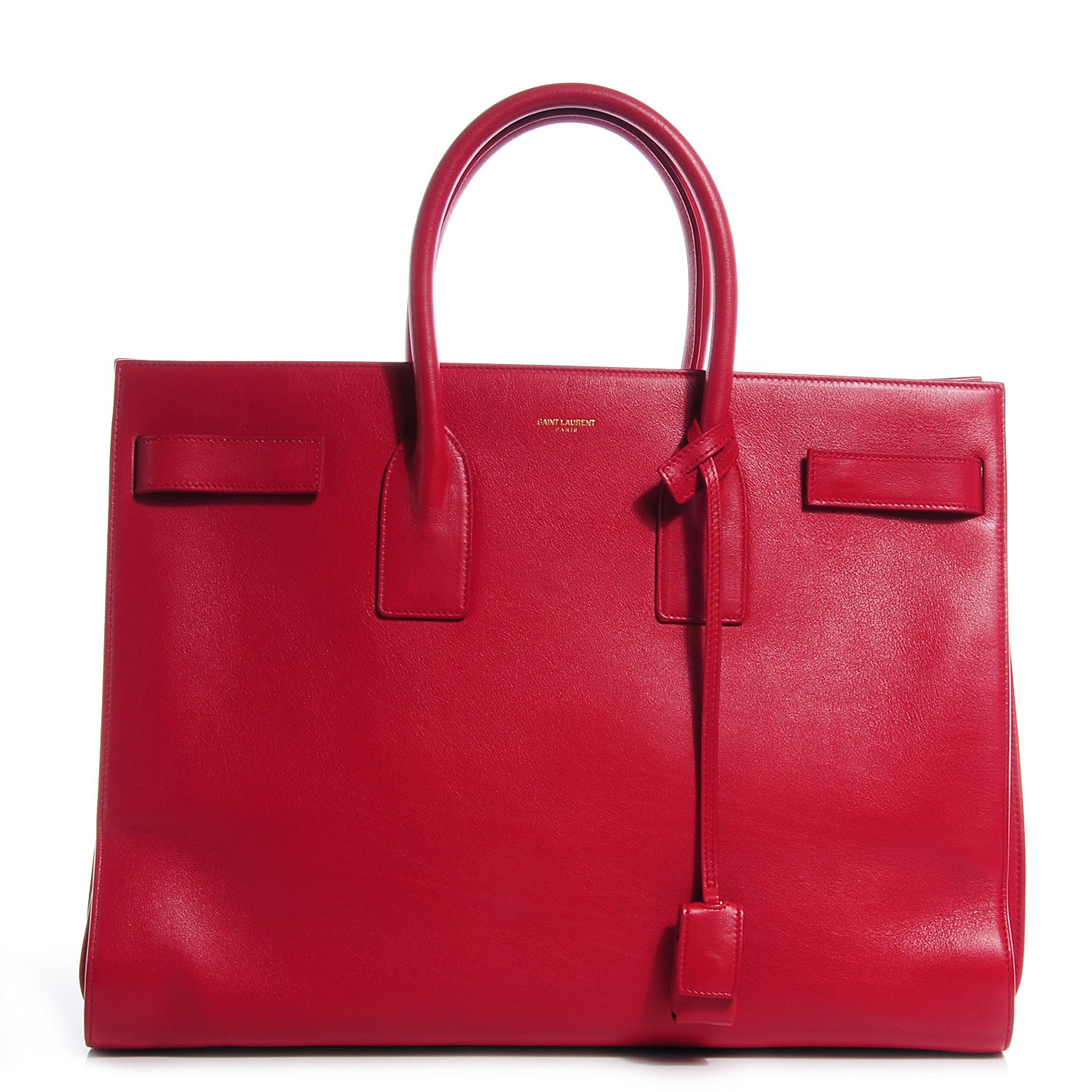 Saint Laurent Smooth Grained Calfskin Large Sac de Jour Carryall Rouge Orient 1 of 8