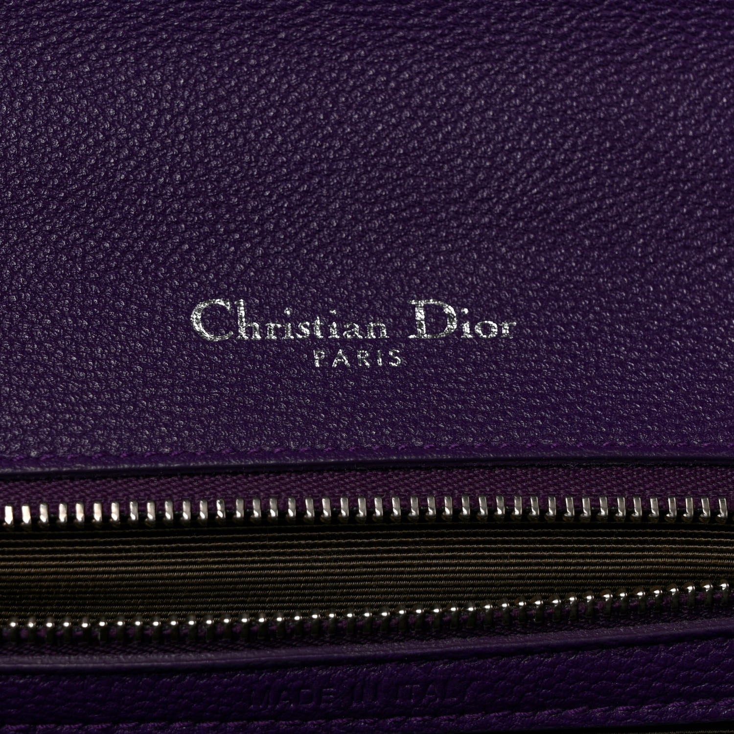 Christian Dior Grained Calfskin Medium Diorama Flap Bag Purple 6 of 10