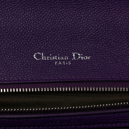 Christian Dior Grained Calfskin Medium Diorama Flap Bag Purple 6 of 10