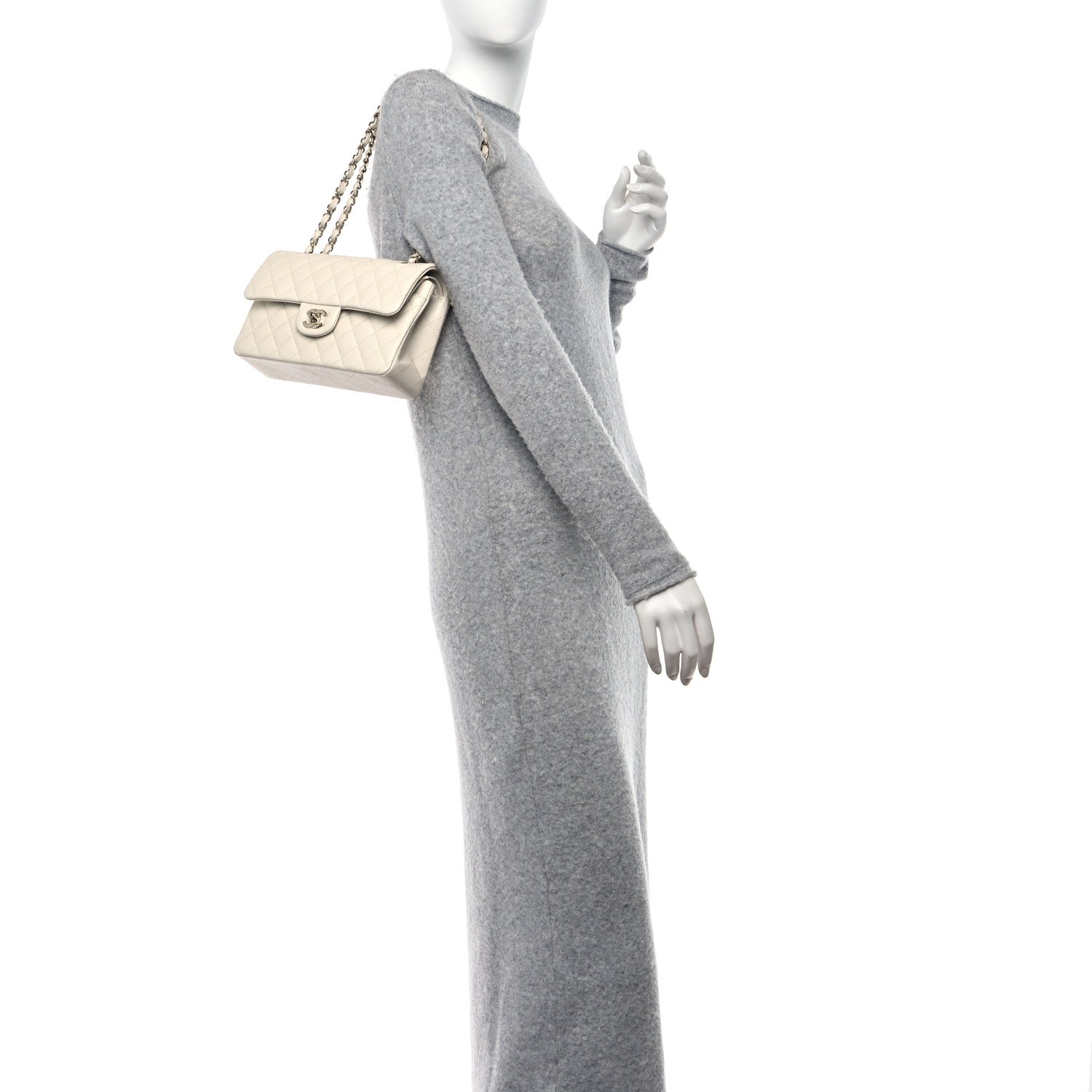 Chanel Caviar Quilted Small Double Flap White 2 of 12