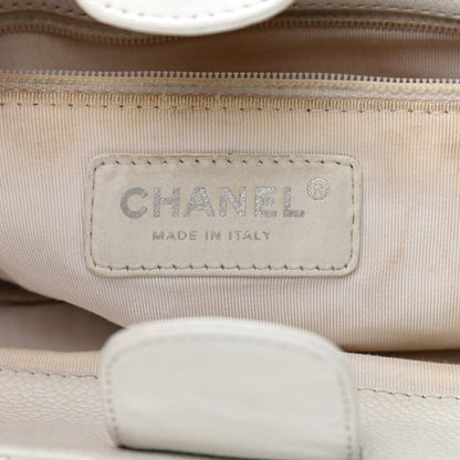 Chanel Caviar Quilted Petit Shopping Tote PST White 5 of 11