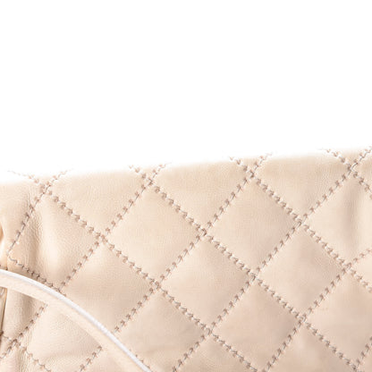 Chanel Calfskin Quilted Retro Chain Flap Beige 18 of 27
