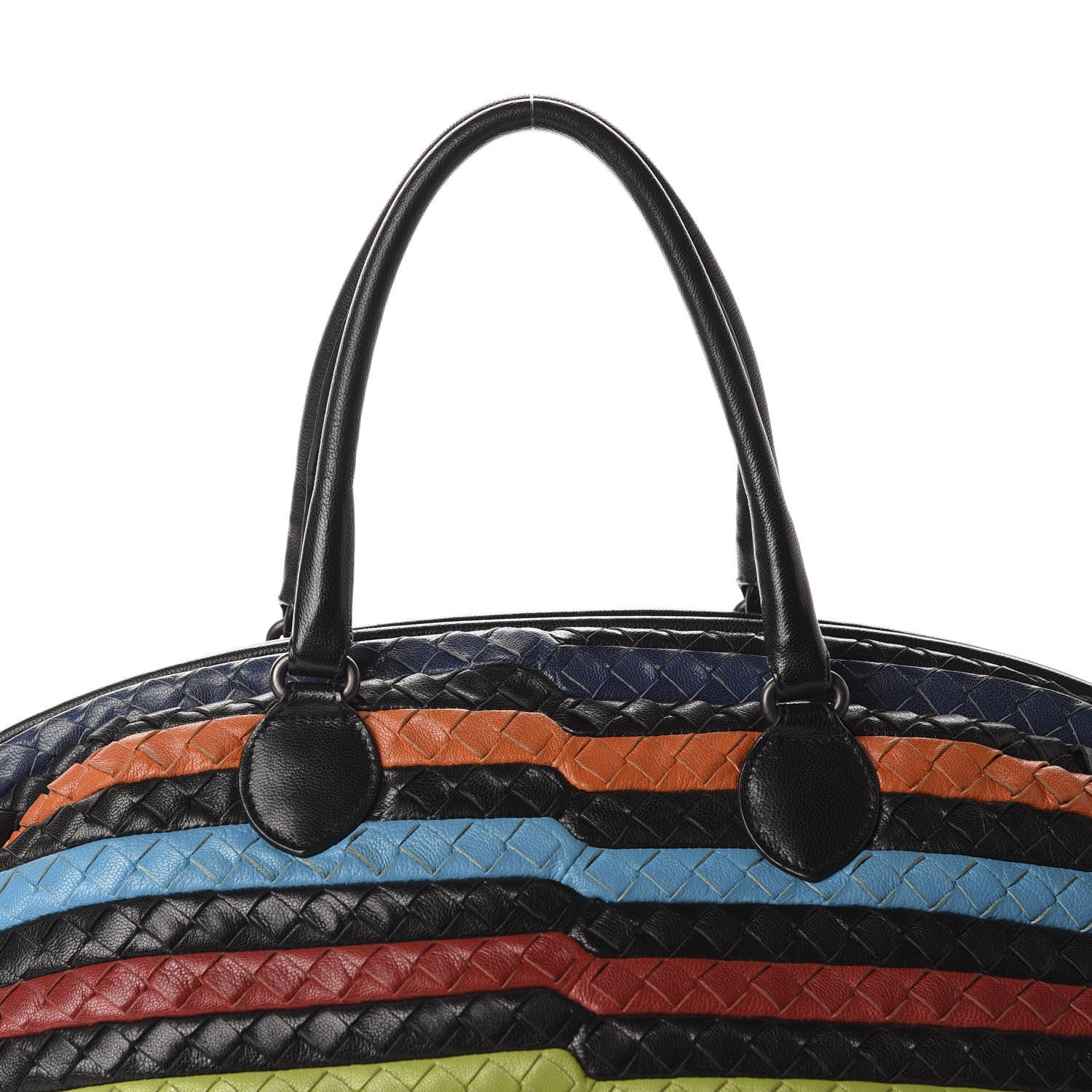 Bottega Veneta Shiny Goatskin Intrecciato Frame Bowling Bag Multicolor 8 of 12