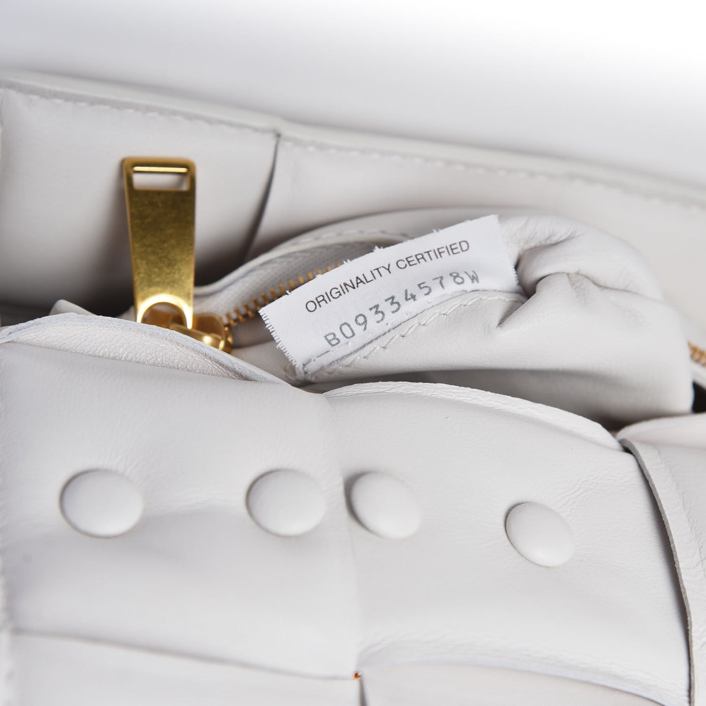 Lambskin Maxi Intreccio Padded Chain Cassette Crossbody Bag White