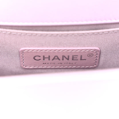 Chanel Metallic Lambskin Chevron Quilted Small Boy Flap Purple 6 of 10