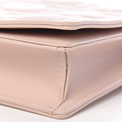 Christian Dior Lambskin Cannage Lady Dior Convertible Clutch Pink 13 of 17