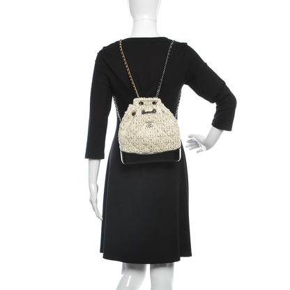 Chanel Tweed Calfskin Quilted Gabrielle Backpack Ivory 2 of 11
