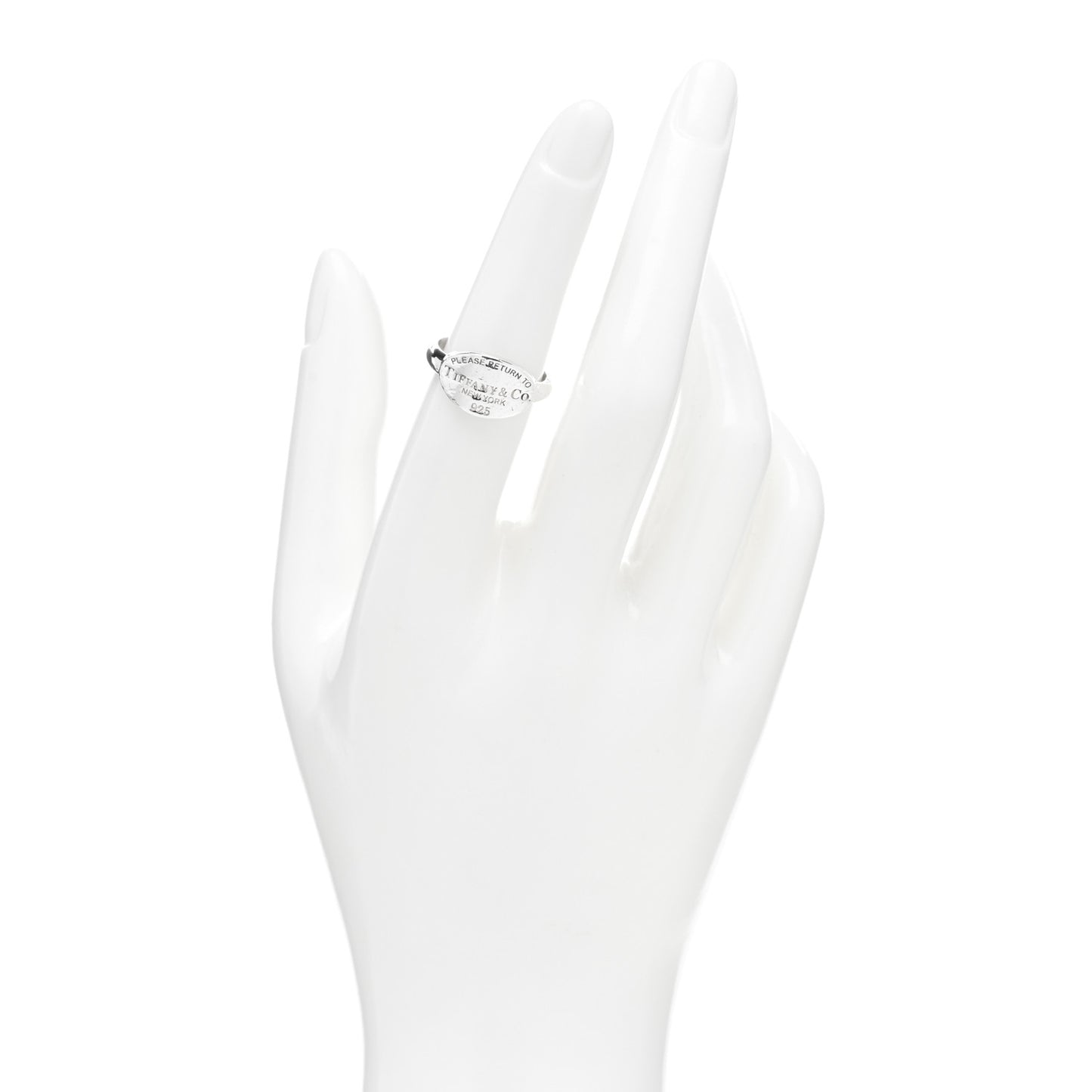 Sterling Silver Return to Tiffany Oval Ring 52 6