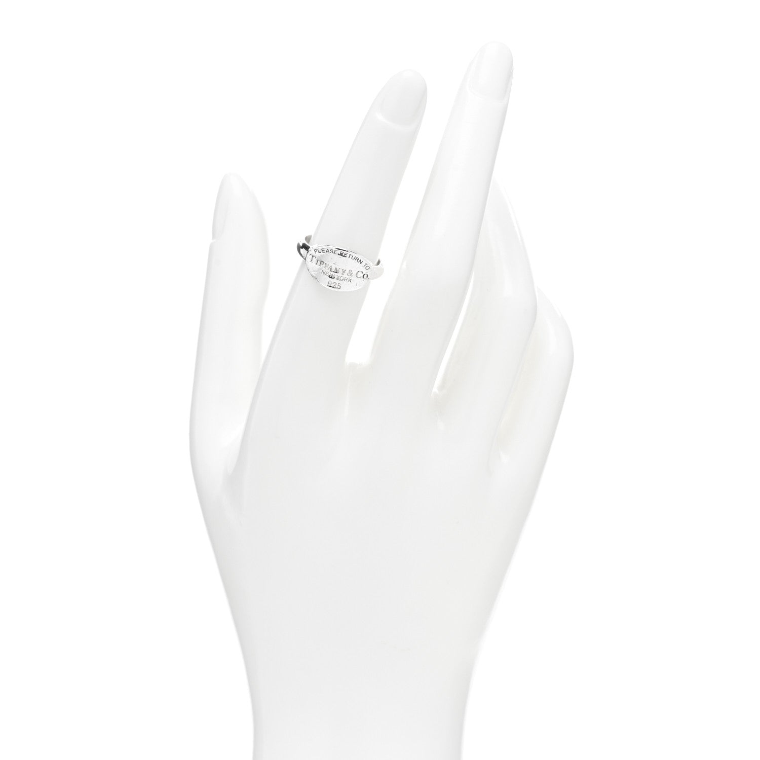 Tiffany Sterling Silver Return to Tiffany Oval Ring 52 6 2 of 4