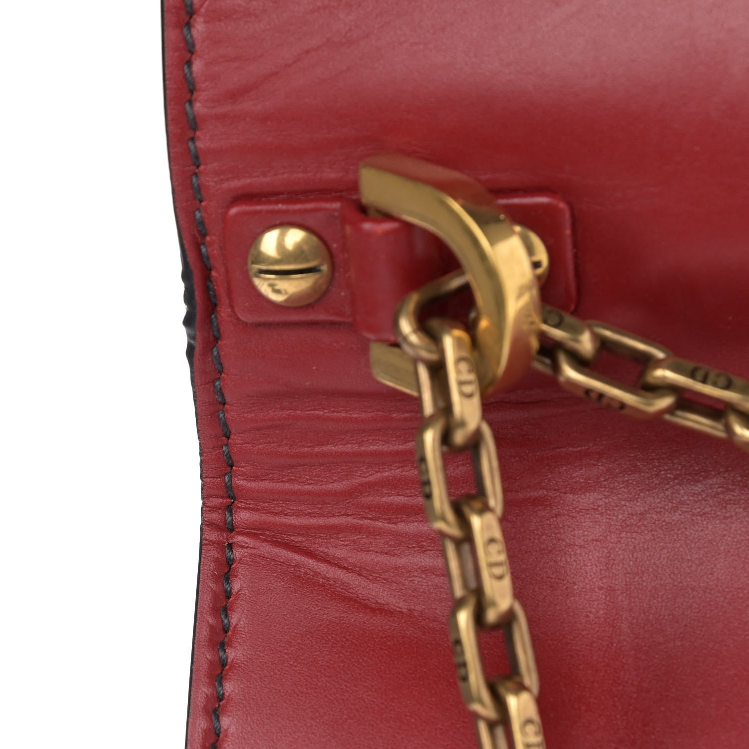 Christian Dior Calfskin J'Adior Chain Flap Bag Red 11 of 13