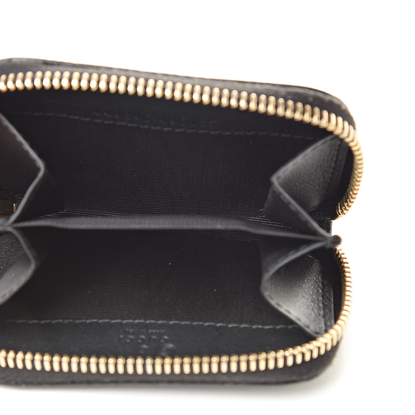 Microguccissima Zip Around Card Case Black