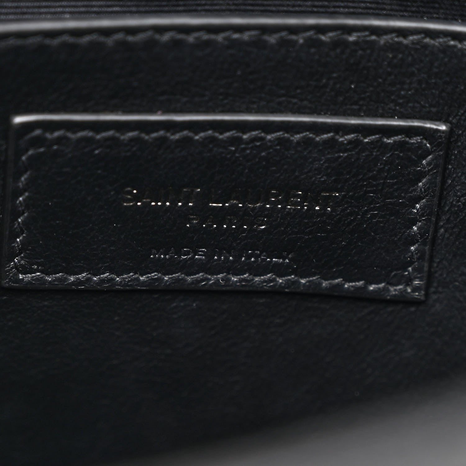 Saint Laurent Calfskin Crocodile Embossed Matelasse Monogram Baby Niki Chain Satchel Black 6 of 11