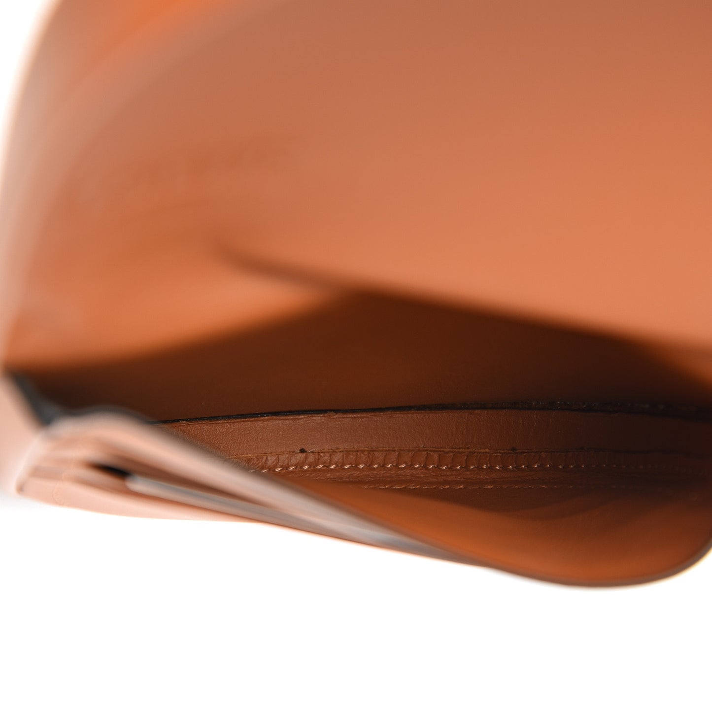 Soft Calfskin Large Heel Pouch Tan