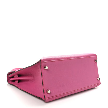 Hermes Chevre de Coromandel Kelly Sellier 28 Fuchsia 4 of 10