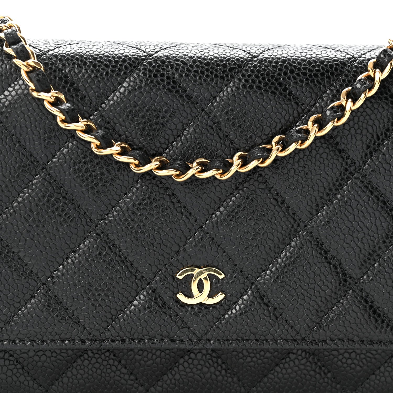 Chanel Caviar Quilted Wallet On Chain WOC Black 9 of 11