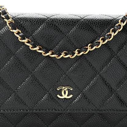 Chanel Caviar Quilted Wallet On Chain WOC Black 9 of 11