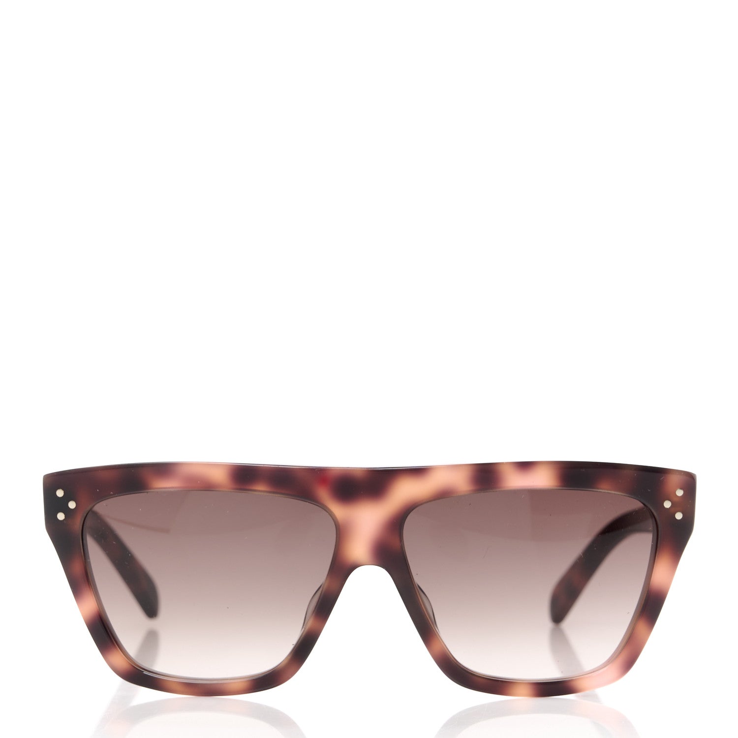 Celine Acetate Flat Top Bold 3 Dots Sunglasses CL40256I Dark Havana 2 of 9