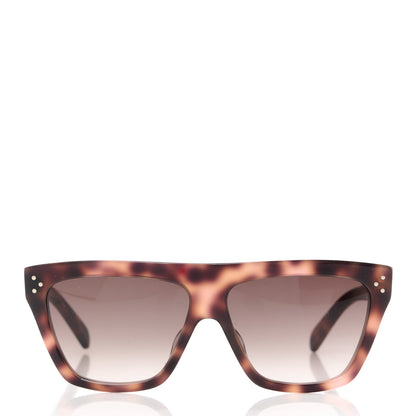 Celine Acetate Flat Top Bold 3 Dots Sunglasses CL40256I Dark Havana 2 of 9