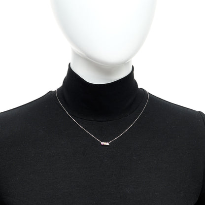 Suzanne Kalan 18K White Gold Diamond Pink Sapphire Citrine Fireworks Bar Necklace 2 of 6