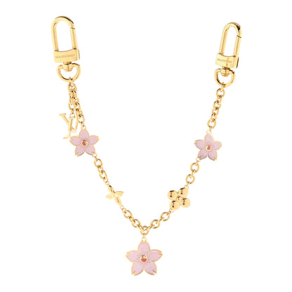 Louis Vuitton LV x TM Cherry Blossom Bag Chain Key Holder Rose Ballerine 1 of 5
