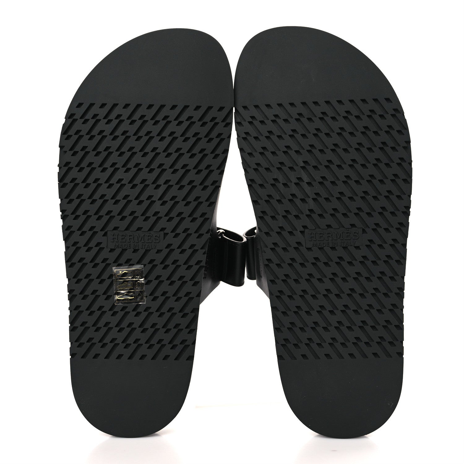 Hermes Calfskin Womens Chypre Sandals 39 Black 5 of 9