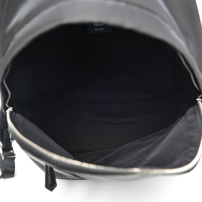 Fendi Nylon Vitello Elite Monster Eyes Rounded Backpack Black Yellow 8 of 8