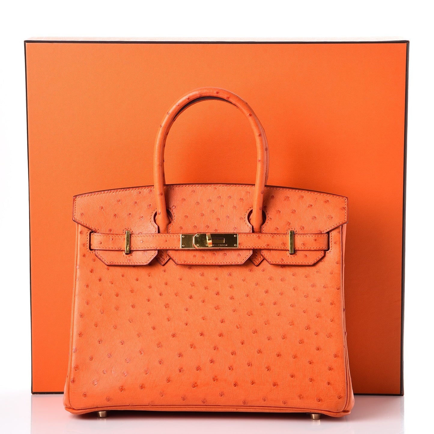 Ostrich Birkin 30 Orange