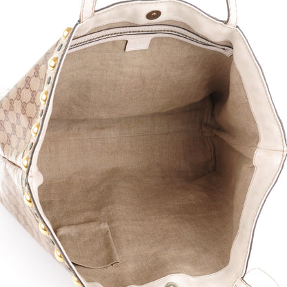 Gucci Crystal Monogram Snakeskin Large Babouska Shopping Tote 5 of 8