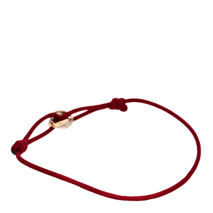 Cartier 18K Pink Yellow White Gold Trinity Cord Bracelet Red 2 of 5