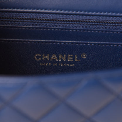 Chanel Lambskin Quilted Mini Rectangular Flap Blue 9 of 12
