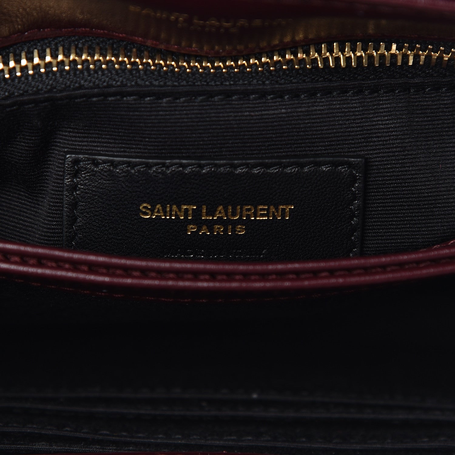 Saint Laurent Velvet Y Quilted Monogram Toy Loulou Crossbody Bag French Burgundy 7 of 9