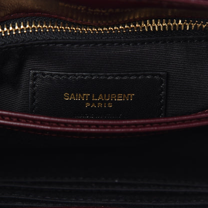 Saint Laurent Velvet Y Quilted Monogram Toy Loulou Crossbody Bag French Burgundy 7 of 9
