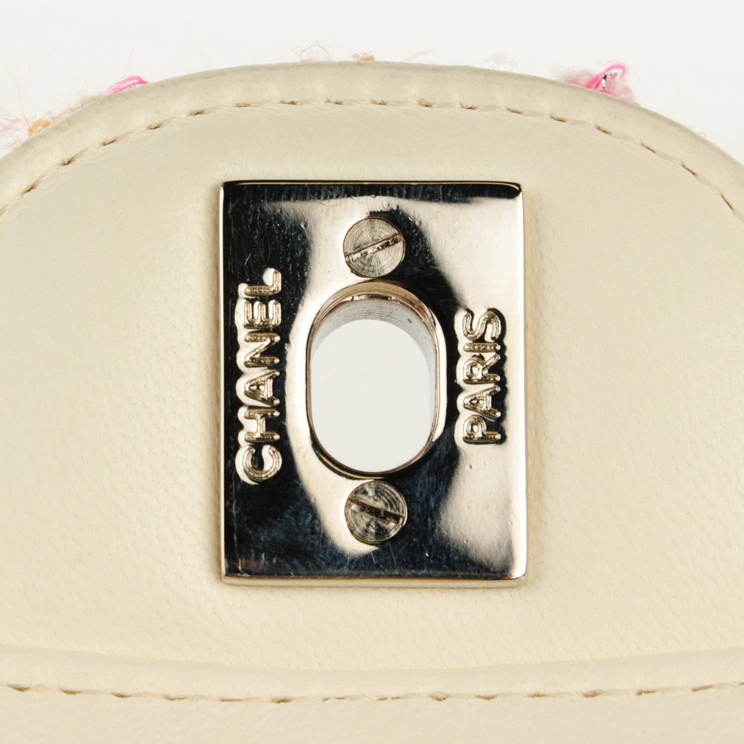 Chanel Tweed Quilted Medium Double Flap Pink Gold 7 of 9