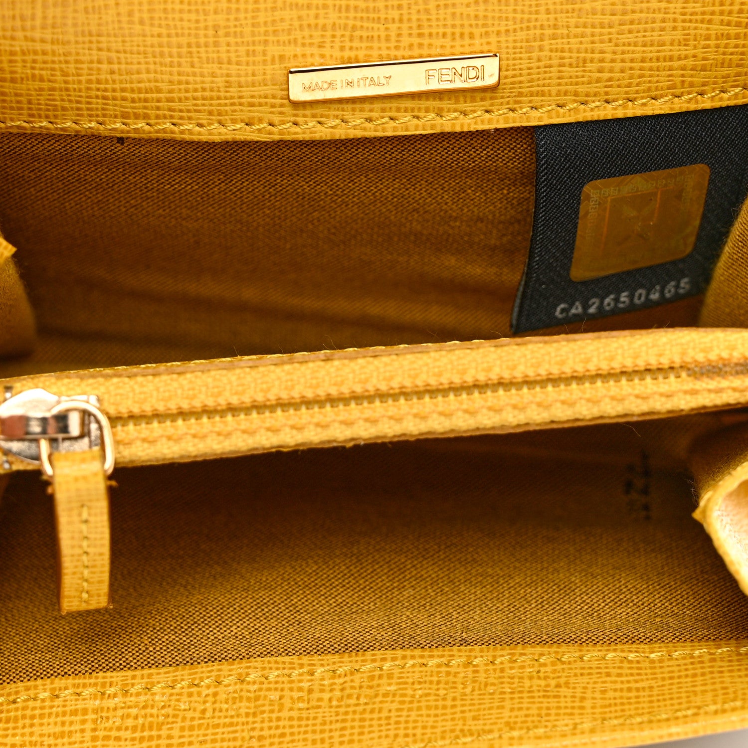 Fendi Zucca Spalmati Gusseted Card Holder Tobacco Yellow 5 of 9