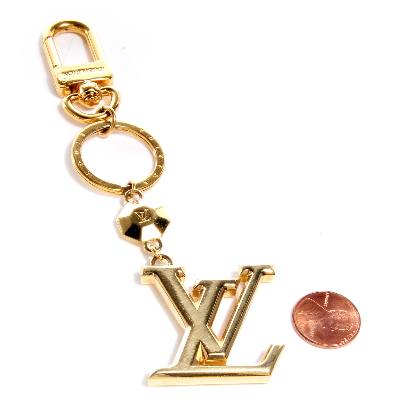 LV Facettes Key Holder Gold