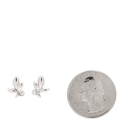 Tiffany Sterling Silver Paloma Picasso Olive Leaf Earrings 2 of 5