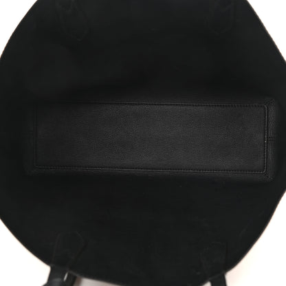 Burberry Grainy Calfskin Haymarket Check Medium Reversible Tote Black 5 of 16