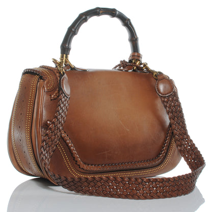 Gucci Leather New Bamboo Large Top Handle Bag Brown 3 of 7