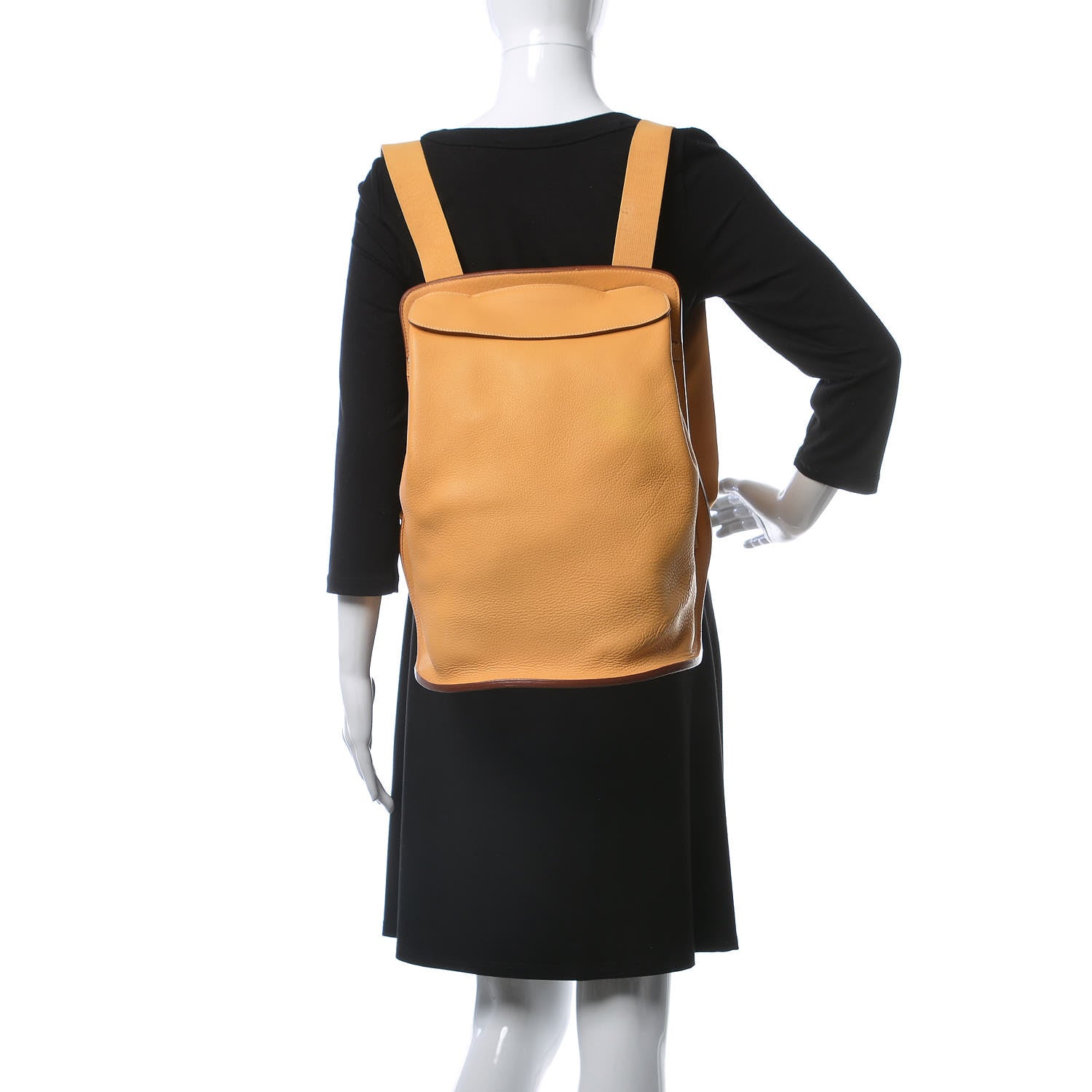 Hermes Taurillon Clemence Sherpa Backpack Sable 2 of 16