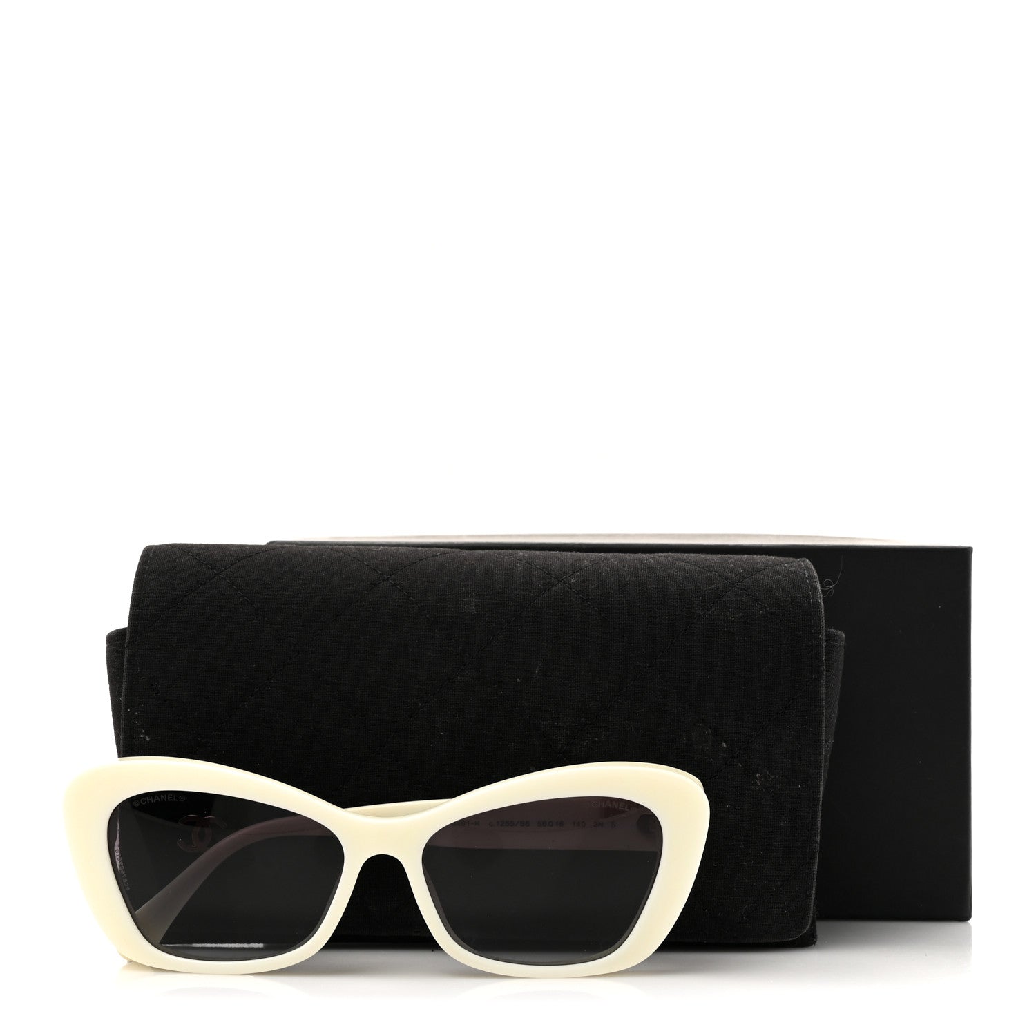 Chanel Acetate Pearl Cat Eye CC Sunglasses 5481-H-A White 8 of 8