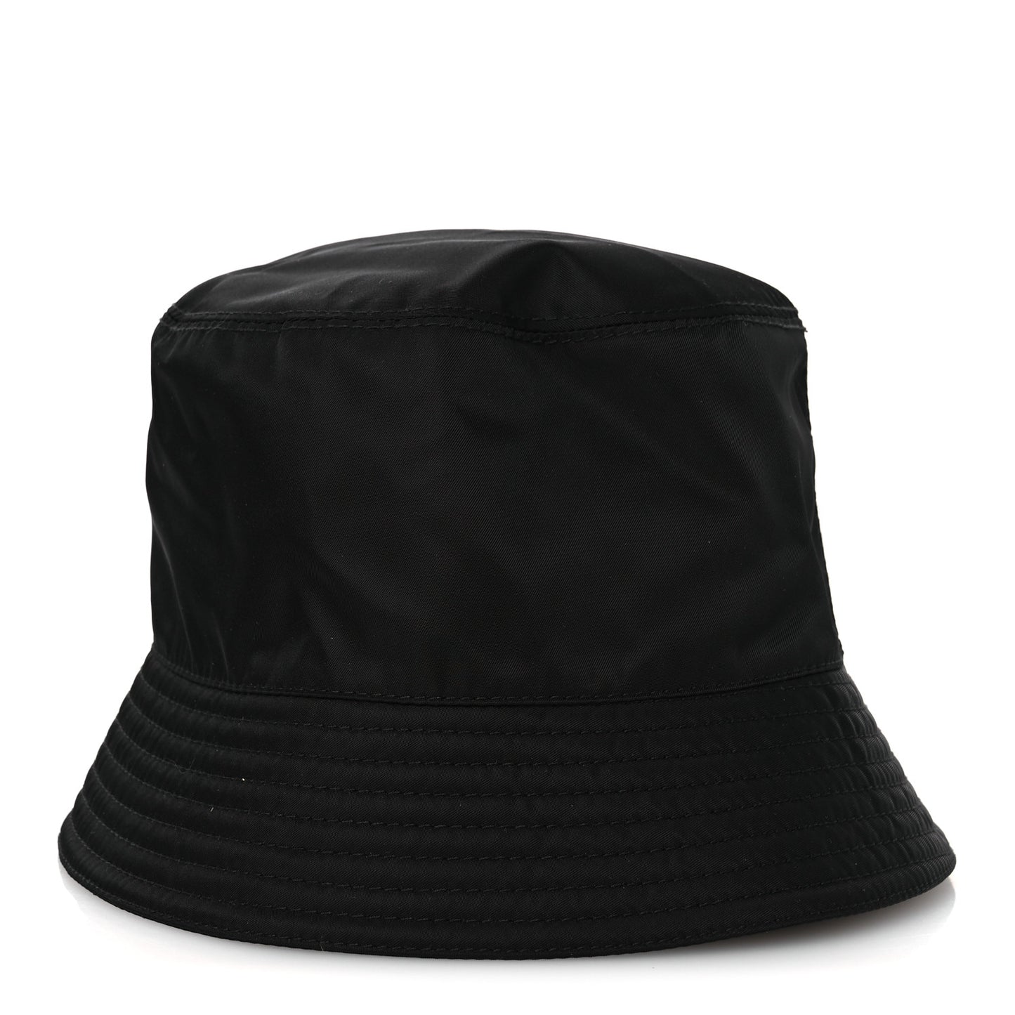 Re-Nylon Metal Triangle Logo Womens Bucket Hat M Black