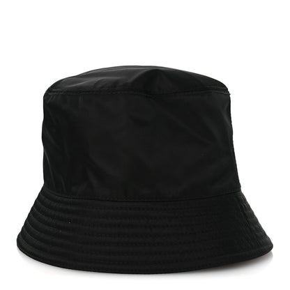 Prada Re-Nylon Metal Triangle Logo Womens Bucket Hat M Black 6 of 8