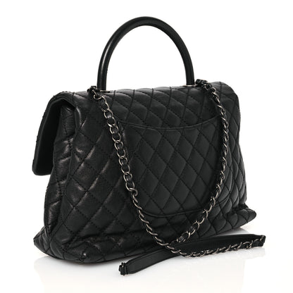 Chanel Caviar Quilted Medium Coco Handle Flap Black 3 of 13